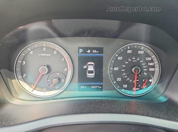5NPE34AF4KH808641 2019 HYUNDAI SONATA Черный Вид щитка приборов