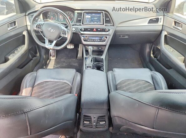 5NPE34AF4KH808641 2019 HYUNDAI SONATA Черный Вид панели приборов