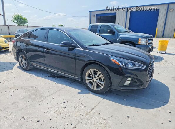 5NPE34AF4KH808641 2019 HYUNDAI SONATA Черный Передняя правая четверть