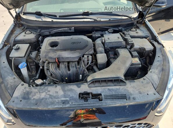 5NPE34AF4KH808641 2019 HYUNDAI SONATA Черный Вид задней части салона