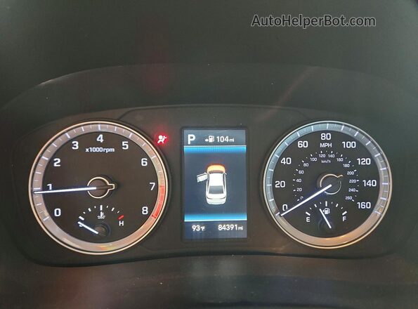 5NPE34AF4KH820207 2019 HYUNDAI SONATA White Vista del cuadro de instrumentos
