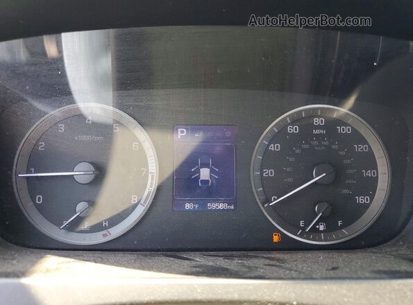 5NPE34AF5GH261287 2016 HYUNDAI SONATA Silver ხელსაწყოთა პანელის ხედი