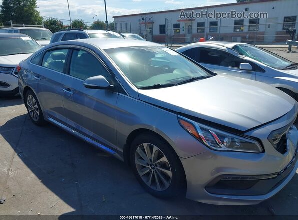 5NPE34AF5GH263797 2016 HYUNDAI SONATA Silver Вид задньої частини салону