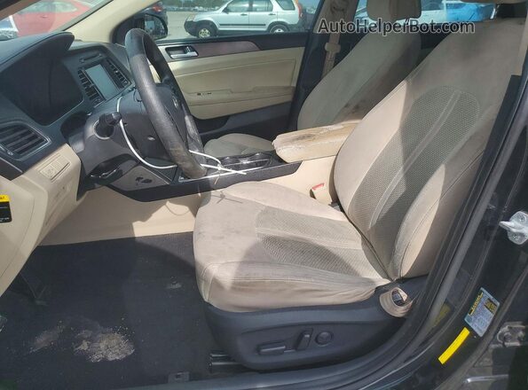 5NPE34AF5GH333850 2016 HYUNDAI SONATA Черный Вид салона спереди