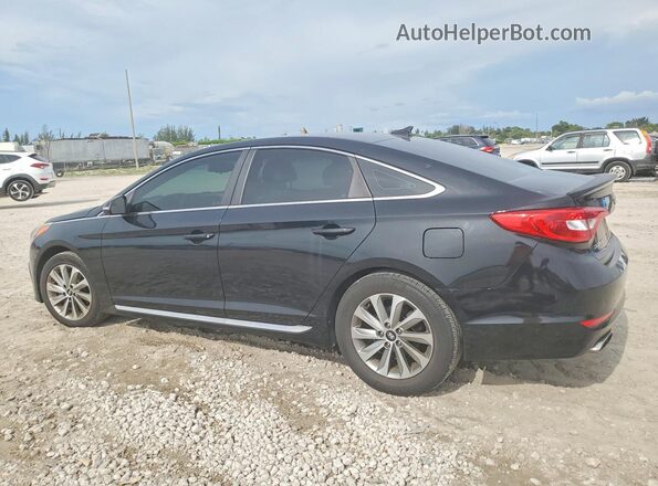 5NPE34AF5GH333850 2016 HYUNDAI SONATA Черный Задняя левая четверть