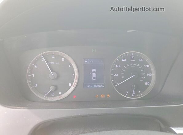 5NPE34AF5GH333850 2016 HYUNDAI SONATA Черный Вид щитка приборов