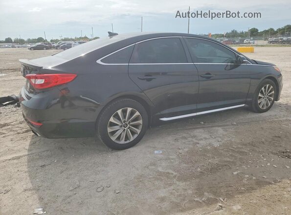 5NPE34AF5GH333850 2016 HYUNDAI SONATA Черный Задняя правая четверть