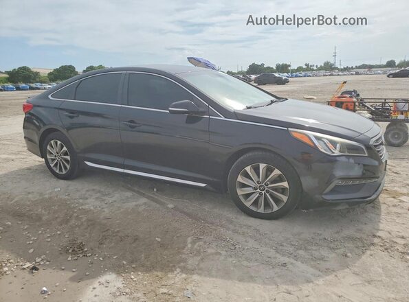 5NPE34AF5GH333850 2016 HYUNDAI SONATA Черный Передняя правая четверть