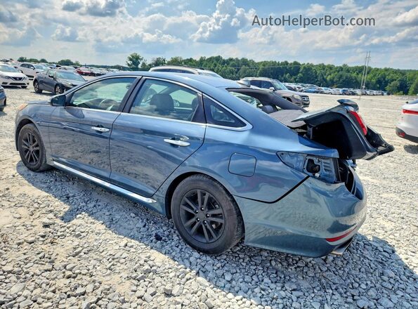 5NPE34AF5GH418932 2016 HYUNDAI SONATA Blue Trasero izquierdo