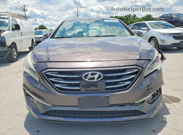 5NPE34AF5HH479246 2017 HYUNDAI SONATA Brown წინა ხედი