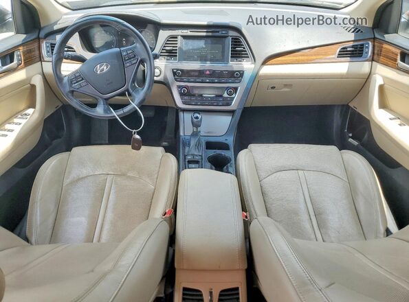5NPE34AF5HH479246 2017 HYUNDAI SONATA Brown წინა პანელის ხედი
