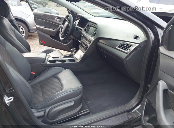 5NPE34AF5HH567195 2017 HYUNDAI SONATA Black Front interior view