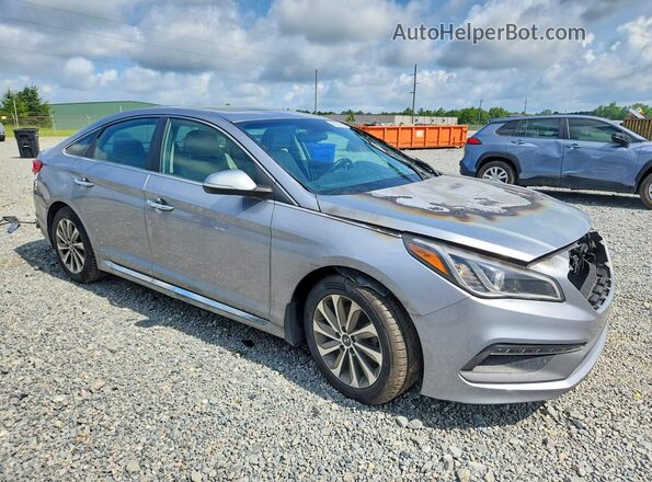 5NPE34AF5HH567987 2017 HYUNDAI SONATA Серебряный Передняя правая четверть