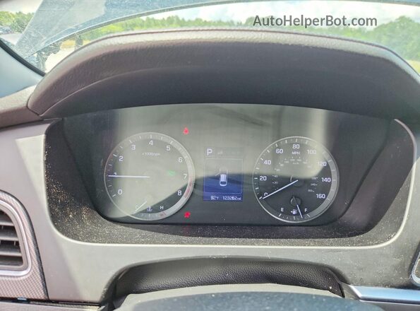 5NPE34AF5HH593716 2017 HYUNDAI SONATA Black Widok zestawu wskaźników