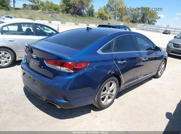 5NPE34AF5JH621391 2018 HYUNDAI SONATA Blue Հետևի աջ