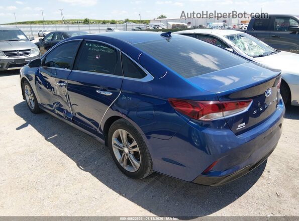 5NPE34AF5JH621391 2018 HYUNDAI SONATA Blue Հետևի ձախ