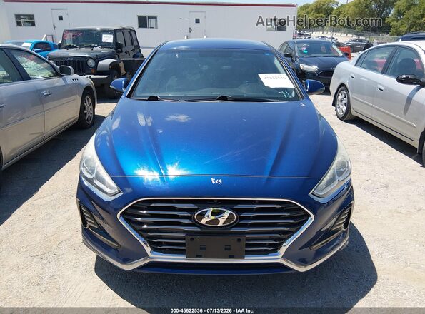 5NPE34AF5JH621391 2018 HYUNDAI SONATA Blue Սարքավորումների վահանակի տեսք