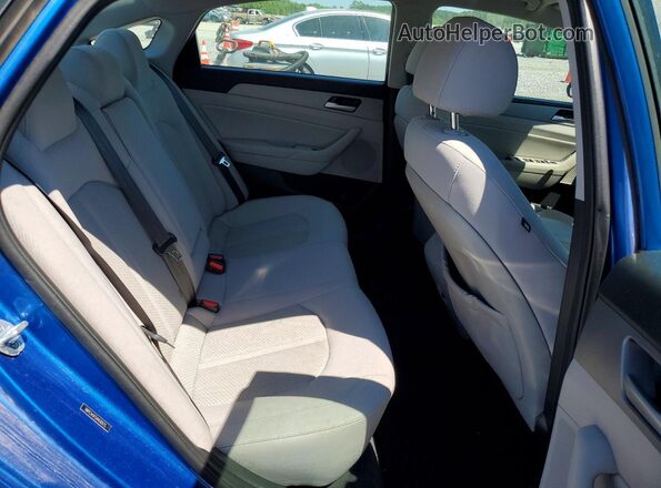 5NPE34AF5JH630575 2018 HYUNDAI SONATA Blue უკანა სავარძლების ხედი