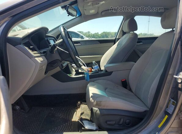 5NPE34AF5JH633900 2018 HYUNDAI SONATA Gray Вид салону спереду