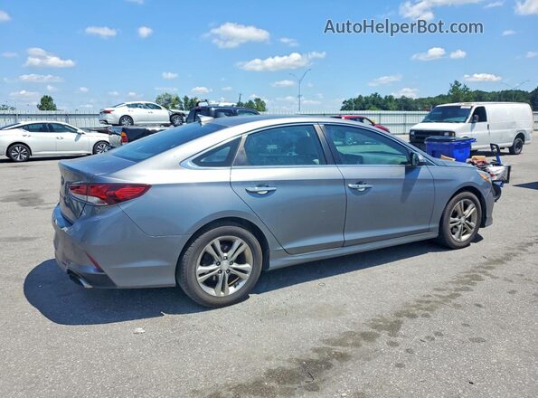 5NPE34AF5JH633900 2018 HYUNDAI SONATA Gray Задня права чверть