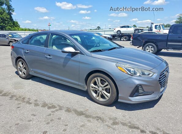 5NPE34AF5JH633900 2018 HYUNDAI SONATA Gray Передня права чверть
