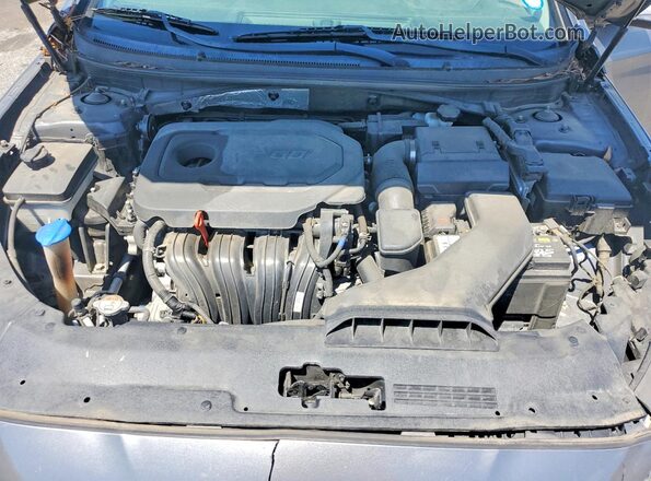 5NPE34AF5JH633900 2018 HYUNDAI SONATA Gray Вид задньої частини салону