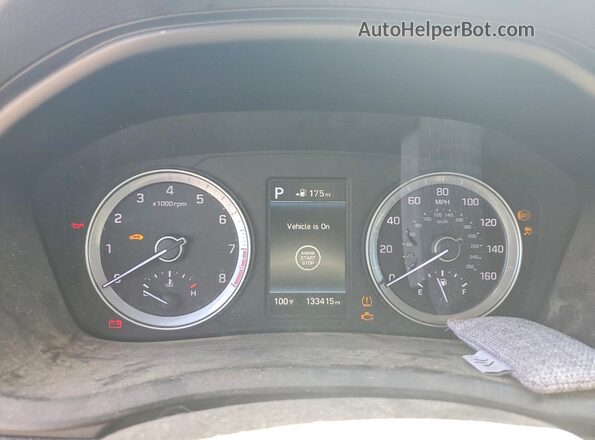 5NPE34AF5JH633900 2018 HYUNDAI SONATA Gray Вид щитка приладів