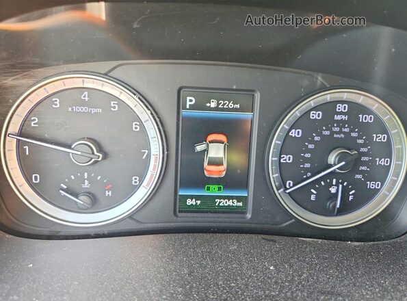 5NPE34AF5JH638739 2018 HYUNDAI SONATA White Սարքավորումների վահանակի տեսք