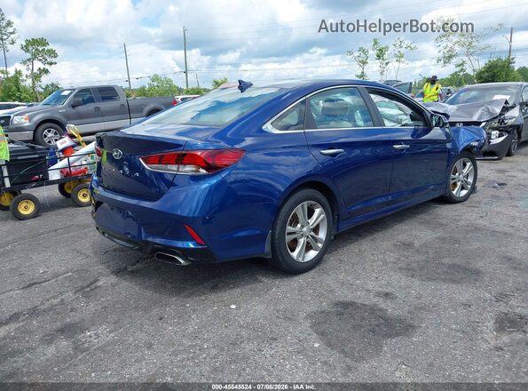 5NPE34AF5JH645898 2018 HYUNDAI SONATA Blue Trasero derecho