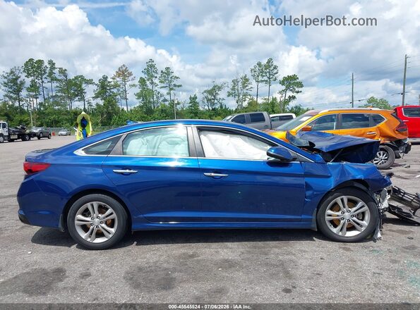 5NPE34AF5JH645898 2018 HYUNDAI SONATA Blue Vista interior trasera