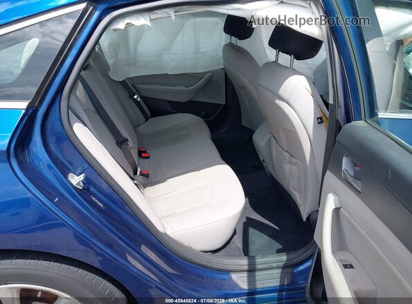 5NPE34AF5JH645898 2018 HYUNDAI SONATA Blue Vista de la etiqueta del VIN
