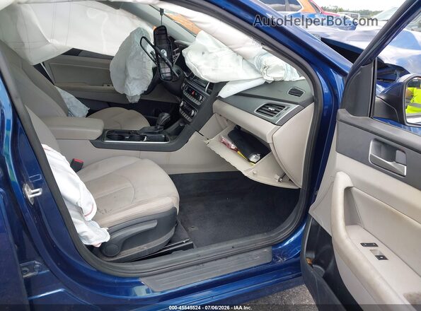 5NPE34AF5JH645898 2018 HYUNDAI SONATA Blue Vista interior delantera