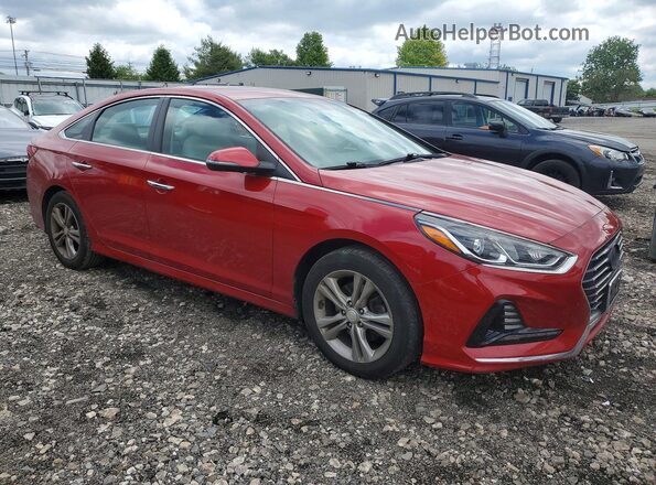 5NPE34AF5JH648638 2018 HYUNDAI SONATA Red Delantero derecho