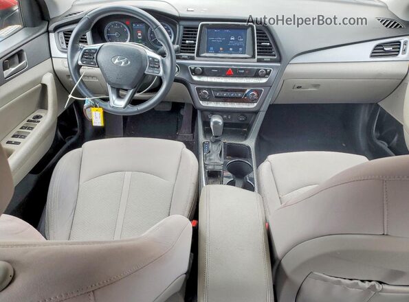 5NPE34AF5JH648638 2018 HYUNDAI SONATA Red Vista del salpicadero