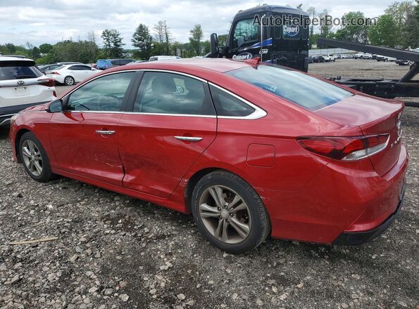 5NPE34AF5JH648638 2018 HYUNDAI SONATA Red Trasero izquierdo