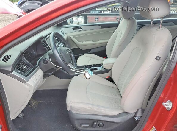5NPE34AF5JH648638 2018 HYUNDAI SONATA Red Vista interior delantera
