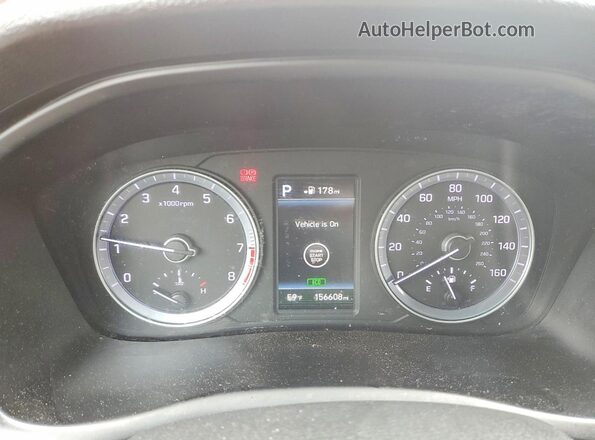 5NPE34AF5JH648638 2018 HYUNDAI SONATA Red Vista del cuadro de instrumentos