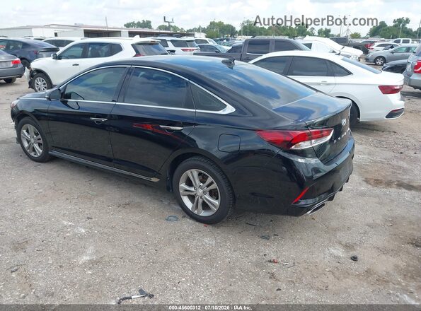 5NPE34AF5JH667576 2018 HYUNDAI SONATA Черный Задняя левая четверть