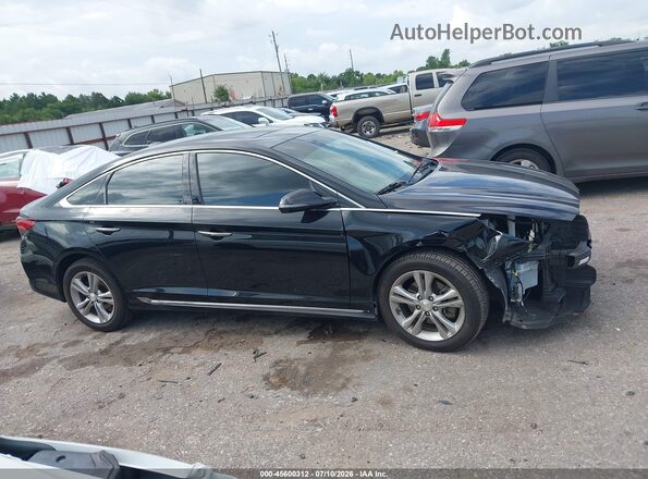 5NPE34AF5JH667576 2018 HYUNDAI SONATA Черный Вид задней части салона