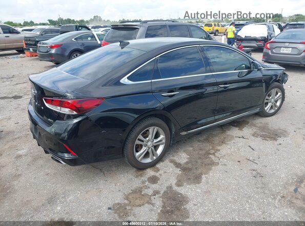 5NPE34AF5JH667576 2018 HYUNDAI SONATA Черный Задняя правая четверть