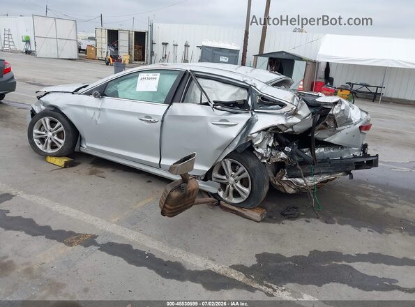 5NPE34AF5JH669571 2018 HYUNDAI SONATA Silver Rear left