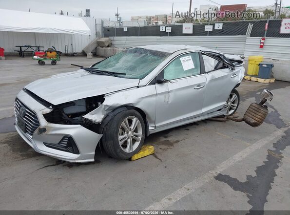 5NPE34AF5JH669571 2018 HYUNDAI SONATA Silver Front left