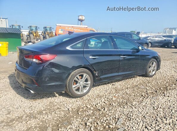 5NPE34AF5JH686290 2018 HYUNDAI SONATA Black უკანა მარჯვენა