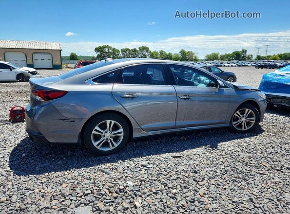 5NPE34AF5JH713701 2018 HYUNDAI SONATA Gray Trasero derecho