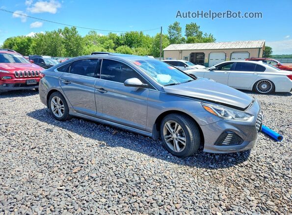 5NPE34AF5JH713701 2018 HYUNDAI SONATA Gray Delantero derecho