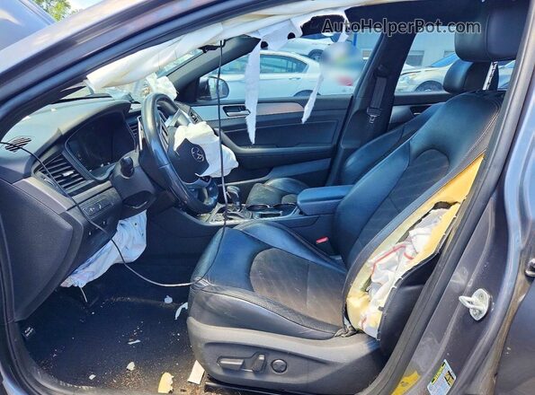 5NPE34AF5JH713701 2018 HYUNDAI SONATA Gray Vista interior delantera