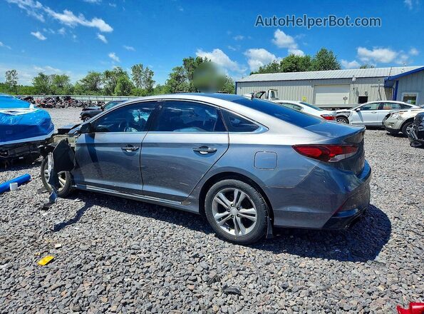 5NPE34AF5JH713701 2018 HYUNDAI SONATA Gray Trasero izquierdo