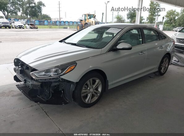 5NPE34AF5JH714380 2018 HYUNDAI SONATA Серебряный Передняя левая четверть