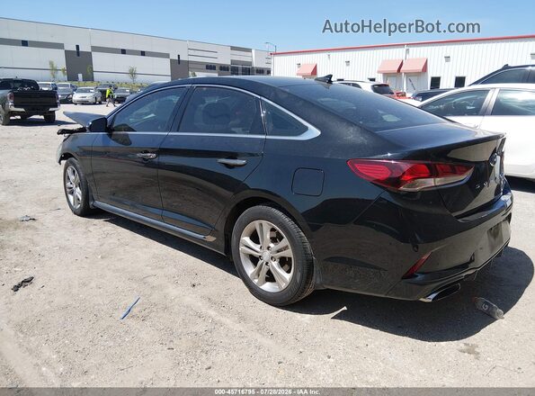 5NPE34AF5KH763662 2019 HYUNDAI SONATA Black Հետևի ձախ