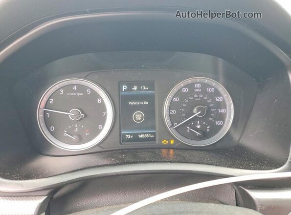 5NPE34AF5KH788027 2019 HYUNDAI SONATA Silver Widok zestawu wskaźników